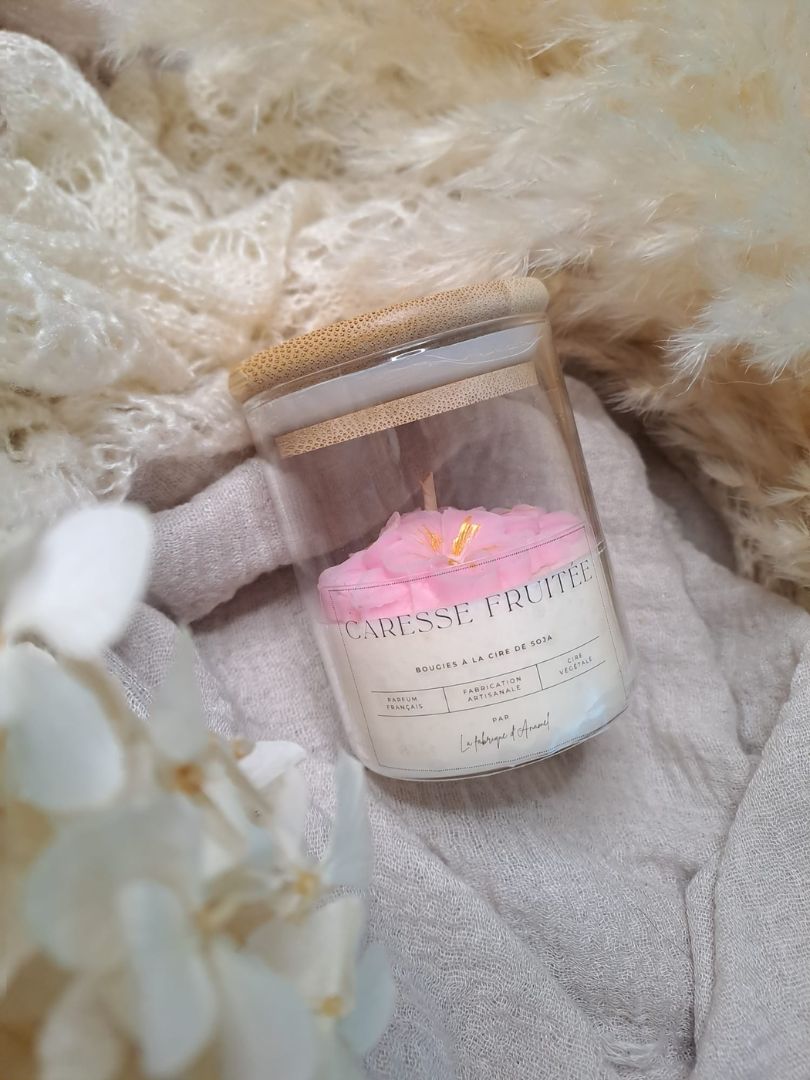 Petite bougie - Caresse fruitée (Orange, passion, framboise)