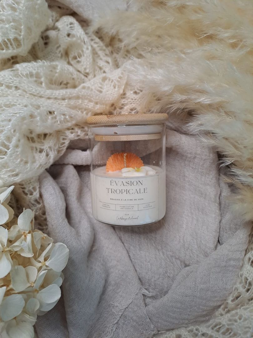 Petite bougie - Evasion tropicale (Monoï clémentine)