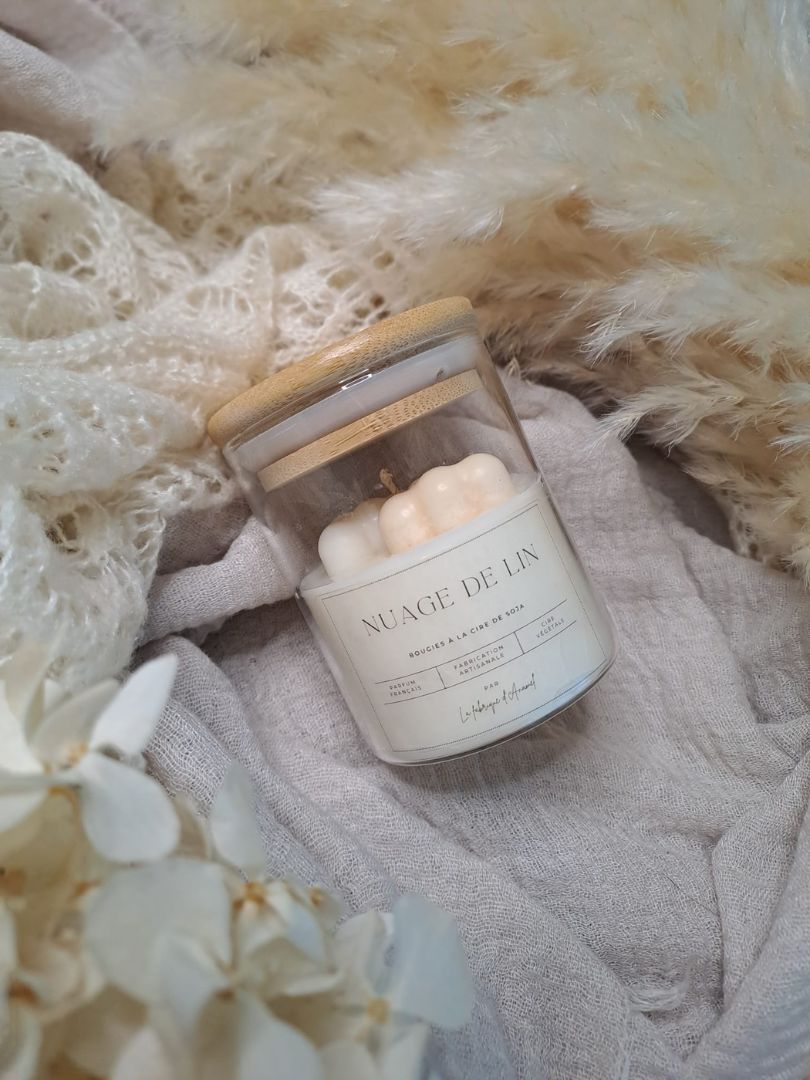 Petite bougie - Nuage de lin (Adoucissant)