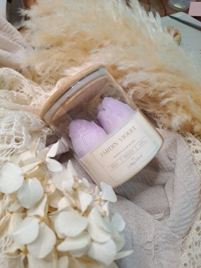 Grande bougie - Jardin violet (Violette)